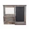 Homeroots Gray Wooden Wall Chalkboard with Side Storage Basket 379874 - alternate 3